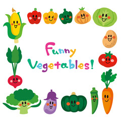 笑顔の野菜たち　フレーム