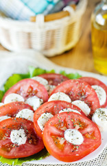 Tomato and mozarella salad
