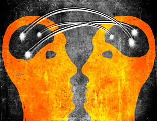 brain storming concept illustration - obrazy, fototapety, plakaty