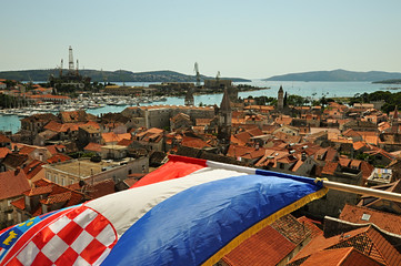 Chorwacja Trogir i flaga