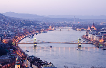 view of Budapest at night, Hungary