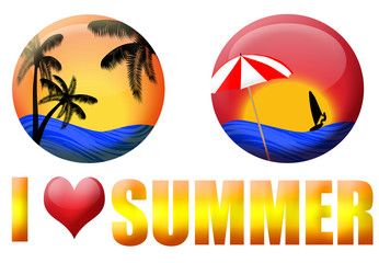 Set of summer icons
