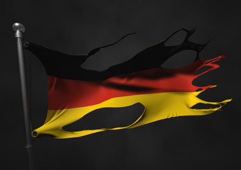 tattered german flag