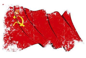 Soviet Union flag Grunge - obrazy, fototapety, plakaty
