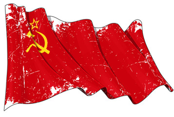 Soviet Union flag Scratched