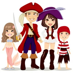 Wall murals Pirates Pirate Family Costume Party