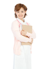 Beautiful young nurse. Portrait of asian.