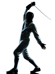 man fencing silhouette