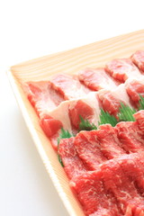 freshness Beef and pork for Korean Yakiniku