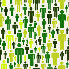 Go green social media people pattern