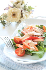 Japanese crab kamaboko and vegetable salad