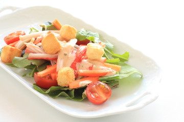 Japanese crab kamaboko and vegetable salad