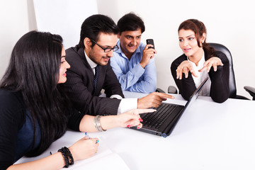 group of multi racial business people in meeting