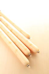 japanese snackfood, cheese and fish sausage