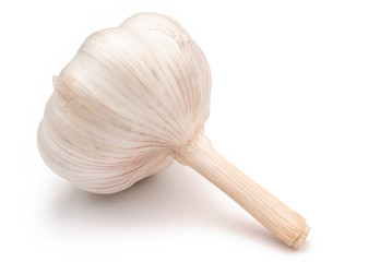 garlic on white with clipping path