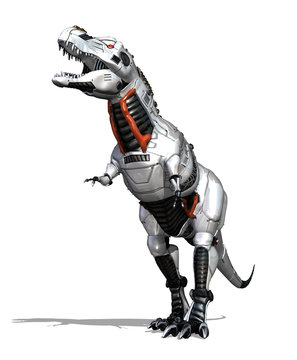 Robot Tyrannosaurus Dinosaur Stock Illustration - Download Image Now - Robot,  Dinosaur, Tyrannosaurus Rex - iStock