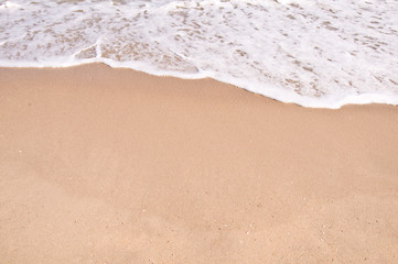 Fototapeta na wymiar Sand beach water background