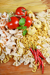 Zutaten für Nudelgerichte