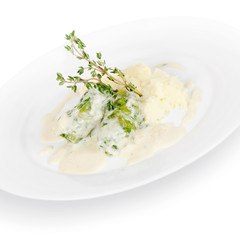 cabbage rolls with sour cream sauce