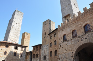 Stone town, San Gimignano in the heart of Tuscany Italy