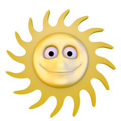 3d sun character