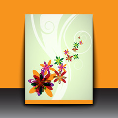 abstract color flowers art background / cover / card
