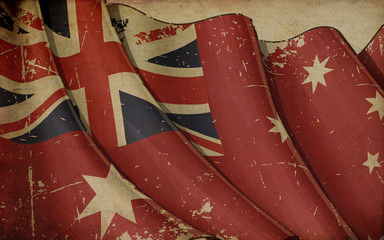 Australian Red Ensign Old Paper