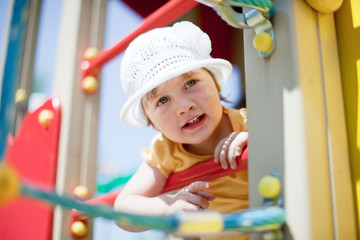 child in playground area