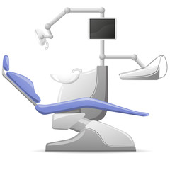 medical dental arm-chair illustration