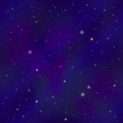 Empty space with stars