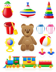 icon of toys and accessories for babies and children