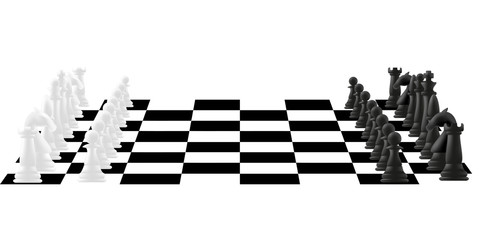 chess board with figures