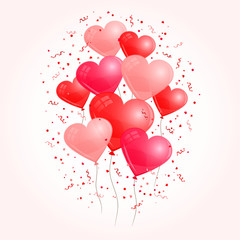 Red Colored Heart Balloons