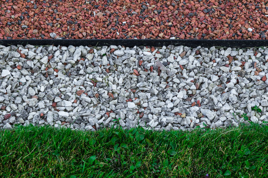 crushed stone and grass