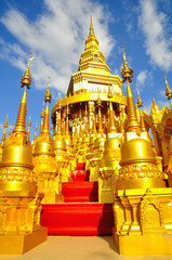 Top five hundred pagodas at beautiful in the Wat pasawangboon Sa