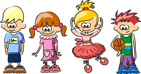 Смазливая счастливые дети мультфильм