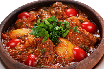 Stewed meat with potato