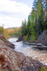 Waterfall Kivach in Karelia, Russia