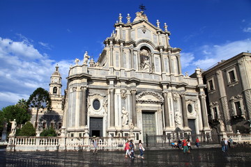 Fototapeta na wymiar Catania Cathedral, Katedra Sant'Agata