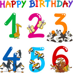 Birthday Anniversary cartoons set