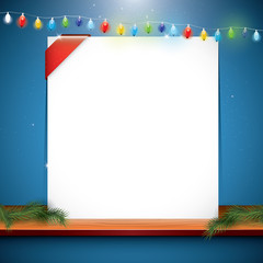 Christmas card on the shelf