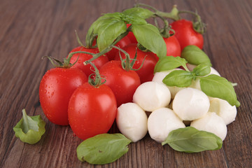 cherry tomato and mozzarella