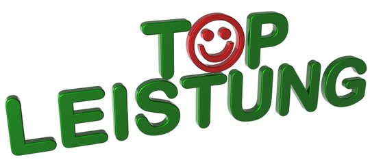 Fototapeta premium 3D Smiley - TOP LEISTUNG