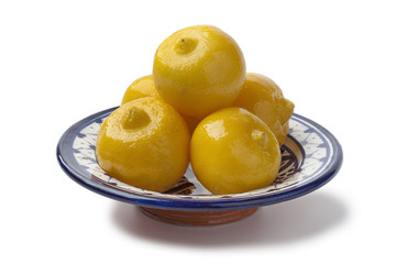 Bowl with Moroccan preserved lemons