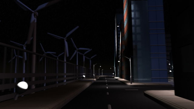CG Concept City Clean Energy Lighting