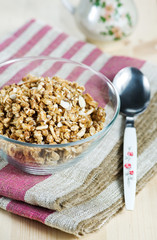 Healthy food. Muesli