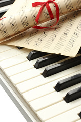 background of synthesizer keyboard