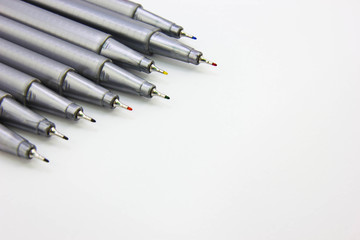 Fototapeta premium Pens on White Background