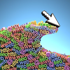 Cursor on the wave of the Internet