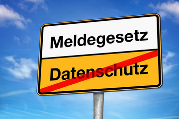 Obraz premium Datenschutz vs Meldegesetz
